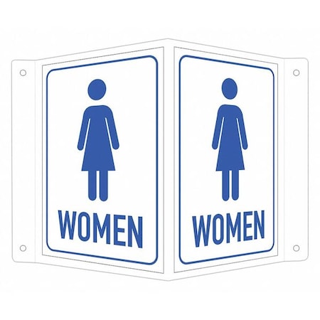 Lyle Women (w Sym), 7 1/2 in W x 6 in H, V-Shape Projection, Aluminum, LCVB-0038-NA_4x6 LCVB-0038-NA_4x6