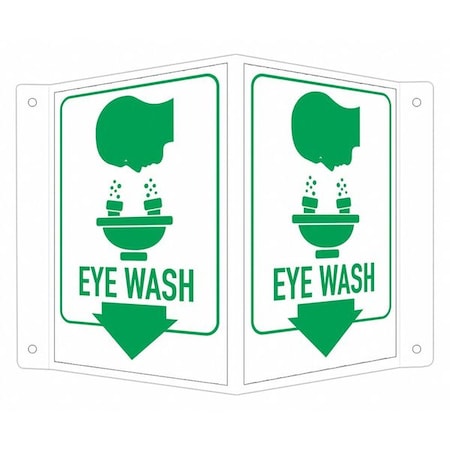Lyle Eye Wash, 7 1/2 in W x 6 in H, V-Shape Projection, Aluminum, LCVB-0017-RA_4x6 LCVB-0017-RA_4x6