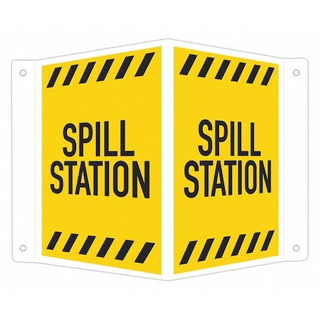 Lyle Spill Station, 7 1/2 in W x 6 in H, V-Shape Projection, Aluminum, LCVB-0032-NA_4x6 LCVB-0032-NA_4x6