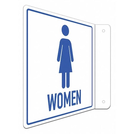 Lyle Women (w Sym), 8 in W x 8 in H, L-Shape Projection, Aluminum, LCFL-0041-NA_8x8 LCFL-0041-NA_8x8