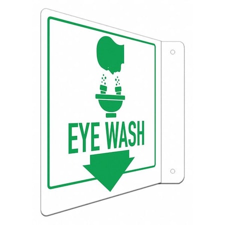 Lyle Eye Wash, 8 in W x 8 in H, L-Shape Projection, Aluminum, LCFL-0014-RA_8x8 LCFL-0014-RA_8x8