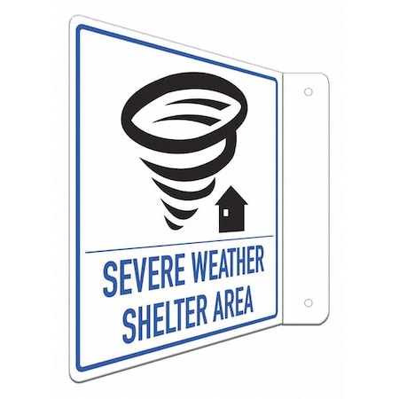 Lyle No Header, Severe Weather Shelter (w Sym), 8 in W x 8 in H, L-Shape Projection, Aluminum LCFL-0030-RA_8x8