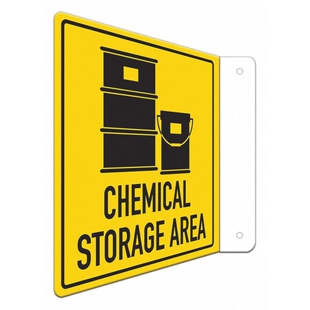 Lyle Safety Sign, 8 in H, 8 in W, L-Shape Projection, English, LCFL-0032-NA_8x8 LCFL-0032-NA_8x8