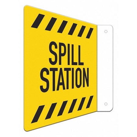 Lyle Spill Station, 8 in W x 8 in H, L-Shape Projection, Aluminum, LCFL-0033-NA_8x8 LCFL-0033-NA_8x8