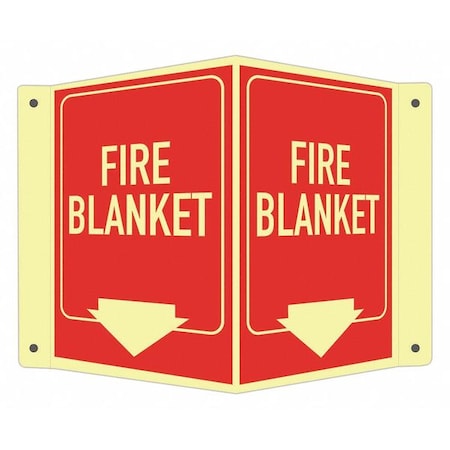 Lyle Safety Sign, 6 in Height, 7 1/2 in Width, Aluminum, V-Shape Projection, English LCVB-0005-GA_4x6