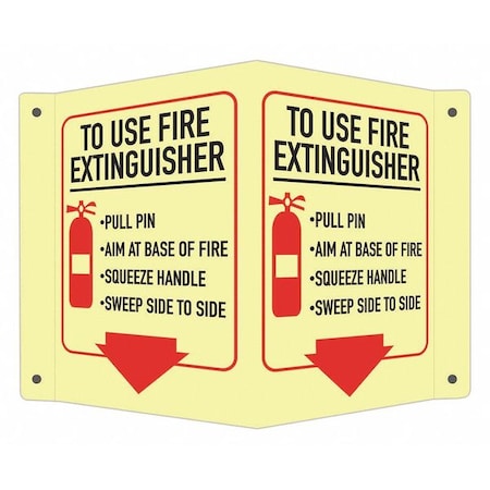 Lyle Safety Sign, 6 in Height, 7 1/2 in Width, Aluminum, V-Shape Projection, English LCVB-0010-GA_4x6