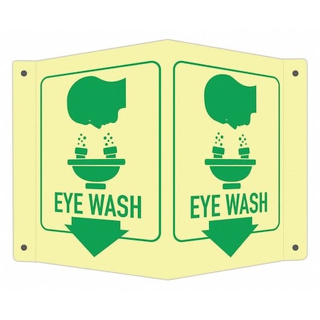 Lyle Eye Wash, 7 1/2 in W x 6 in H, V-Shape Projection, Aluminum, LCVB-0017-GA_4x6 LCVB-0017-GA_4x6