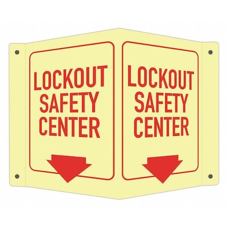 Lyle Safety Sign, 6 in Height, 7 1/2 in Width, Aluminum, V-Shape Projection, English LCVB-0021-GA_4x6