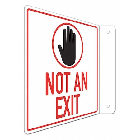 Lyle Exit Sign, Recycled Aluminum, 8" W, 8" H, Not An Exit (w Sym), Yellow LCFL-0020-RA_8x8