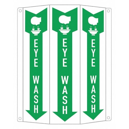 Lyle Eye Wash, 8 1/4 in W x 10 in H, Tri-Bend, Aluminum, LCTB-0018-NA_2.67x12 LCTB-0018-NA_2.67x12