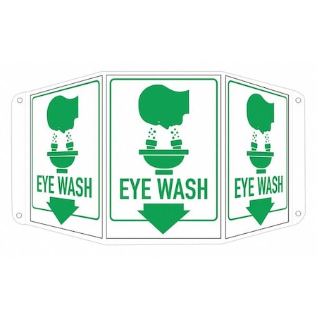 Lyle Eye Wash, 17 1/2 in W x 10 in H, Tri-Bend, Aluminum, LCTB-0009-RA_7X10 LCTB-0009-RA_7X10