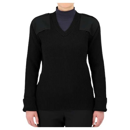 Cobmex V-Neck Military Sweater, Black, M 8081