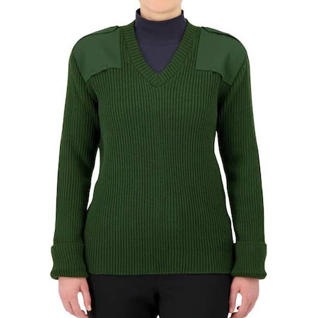 Cobmex V-Neck Military Sweater, OD Green, M 8081