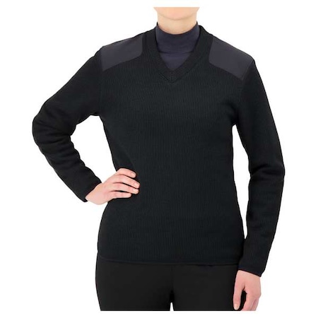 Cobmex V-Neck Military Sweater, Black, S 2030