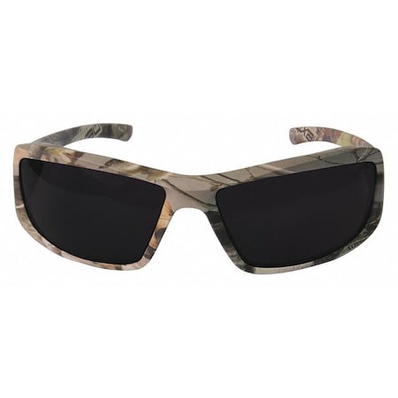 Edge Eyewear Brazeau, Safety Glasses, Anti-Scratch, Gray Lens, Camo Frame, Full-Frame, Polarized TXB216CF