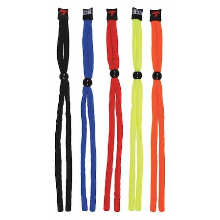 Mcr Safety Eyewear Retainer, Black, Blue, High-Visibility Orange, Navy Blue, Neon Yellow, 28 in Length 460X58