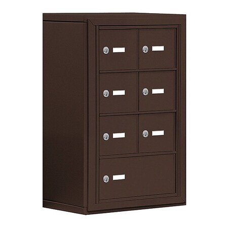 Salsbury Industries Cell Phone Locker, 17-1/2" W, 9-1/4" D, 25-1/2" H, (2) Wide, (4) Tier, Bronze 19048-07ZSK