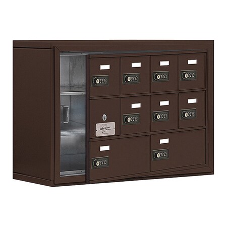Salsbury Industries Cell Phone Locker, 30-1/2" W, 9-1/4" D, 20" H, (4) Wide, (3) Tier, Bronze 19138-10ZSC