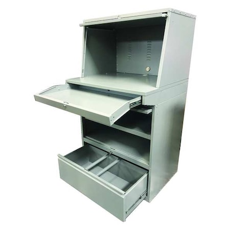 ZORO SELECT Computer Enclosure, 35" Overall W., Steel 462D19