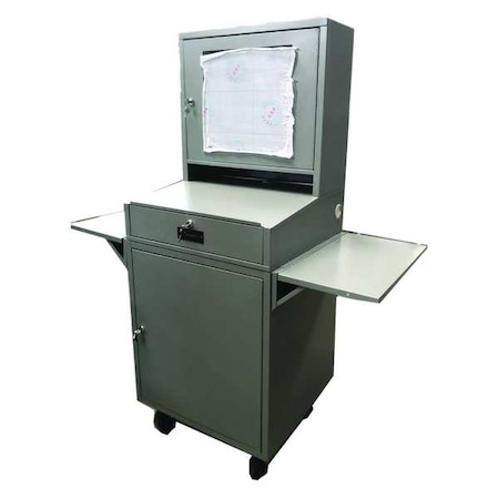 Zoro Select Mobile Computer Cabinet, Light Gry, PC, Stl 462D22
