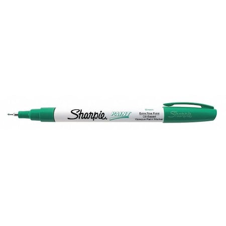 Sharpie Paint Marker, Extra Fine Point, Green, PK12 35529