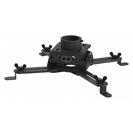 Video Mount Products VMP Ceiling Mount for Projector - Black - 75 lb Load Capacity PMLPMB