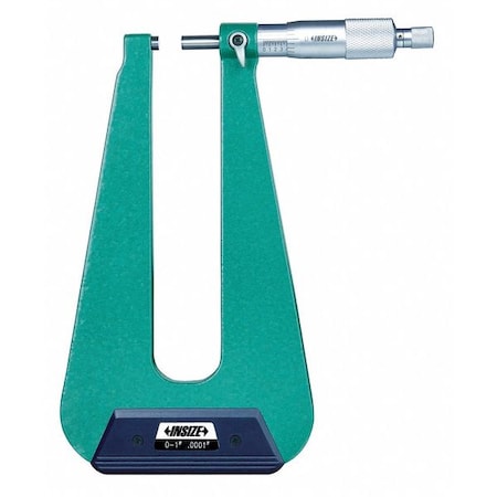 Insize Sheet Metal Micrometer, Flat Anvil 3239-13S