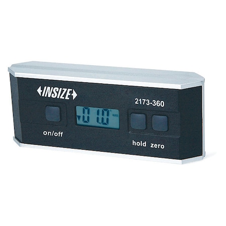 Insize Digital Level, 1-19/64" W, 6" L, Aluminum 2173-360