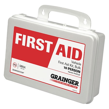 First Aid Only First Aid Kit and Housing, Plastic 99 Components, 10 People Served 59309
