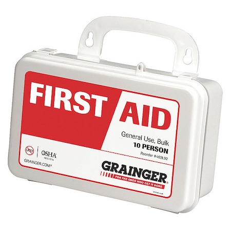 First Aid Only First Aid Kit and Housing, Plastic 63 Components, 10 People Served 59326
