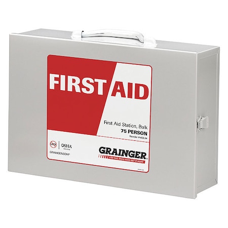 First Aid Only First Aid Kit and Housing, Metal 563 Components, 75 People Served 59330
