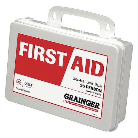 First Aid Only First Aid Kit and Housing, Plastic 78 Components, 25 People Served 59288