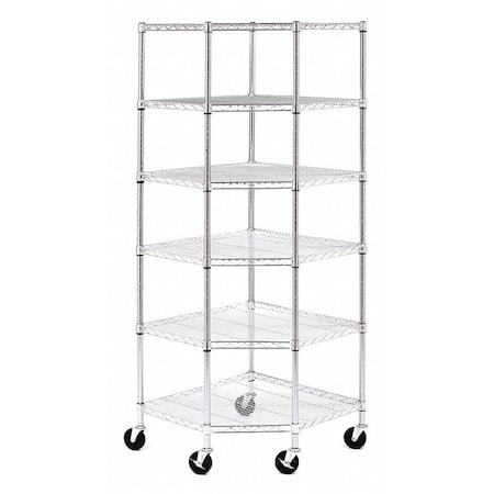 Seville Classics Shelving Unit, Chrome Plated, 14-1/2" W WEBK429