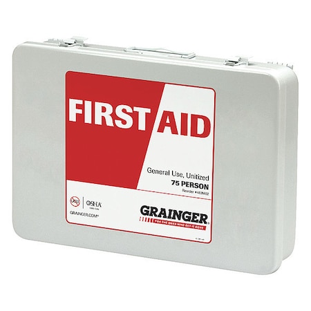 First Aid Only First Aid Kit and Housing, Metal 217 Components, 75 People Served 59325