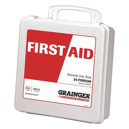 First Aid Only First Aid Kit and Housing, Plastic 87 Components, 25 People Served 59024