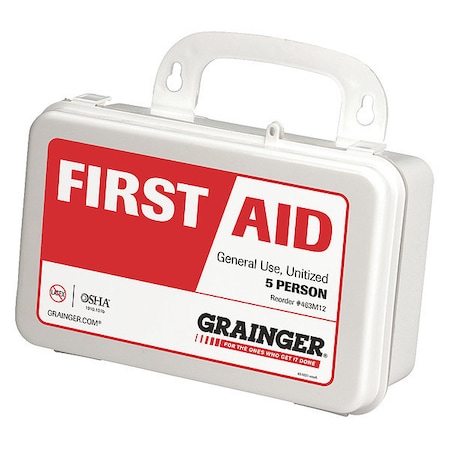 First Aid Only First Aid Kit and Housing, Plastic 71 Components, 5 People Served 59042