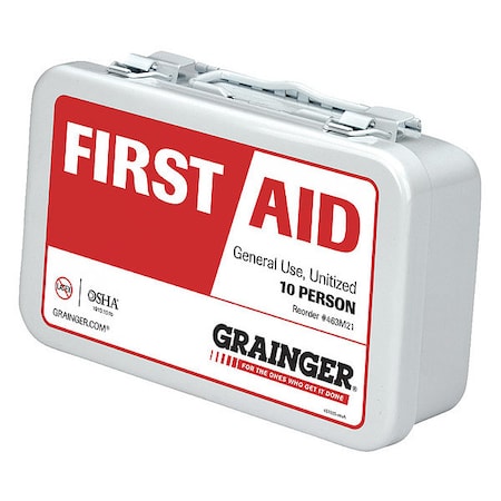 First Aid Only First Aid Kit and Housing, Metal 64 Components, 10 People Served 55068
