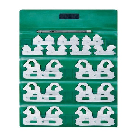 Insize Radius Gage Set, Range 9/16 to 1" 4804-8E