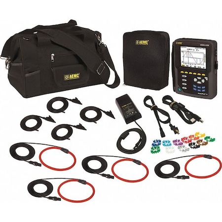 Aemc Instruments Power Quality Analyzer, Max Watts 9999kW 8336 W/4 193-24-BK