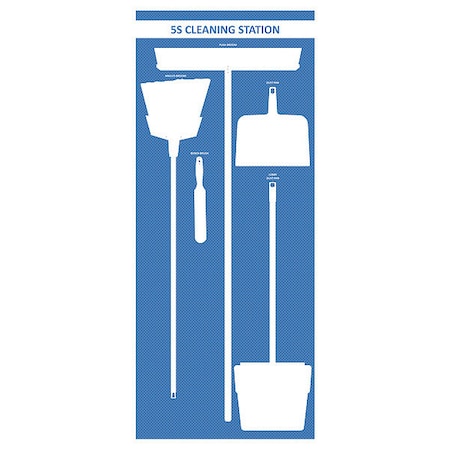 Visual Workplace Shadow Board, 72 in H, 30 in W, Red 60-3007-7230-608