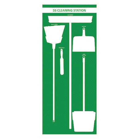 Visual Workplace Shadow Board, 72 in H, 30 in W, Orange 60-3007-7230-614