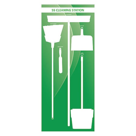 Visual Workplace Shadow Board, 72 in H, 30 in W, Orange 60-3008-7230-614