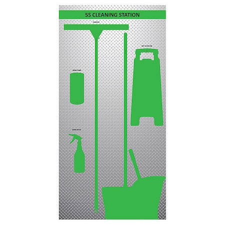 Visual Workplace Shadow Board, 72 in H, 36 in W, Gray 60-3020-7236-614