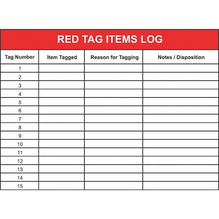 Visual Workplace Red Tag Board, Steel, 36 in, 48 in, No Frame Frame, White, Gloss 60-1930-3648-001