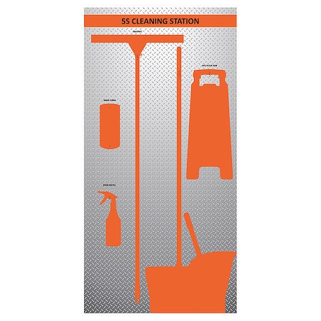 Visual Workplace Shadow Board, 72 in H, 36 in W, Green 60-3020-7236-628