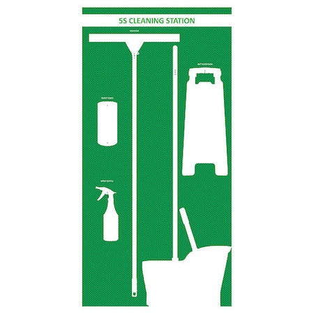 Visual Workplace Shadow Board, 72 in H, 36 in W, Orange 60-3007-7236-614