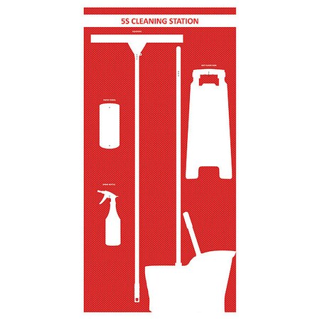 Visual Workplace Shadow Board, 72 in H, 36 in W, Blue 60-3007-7236-623