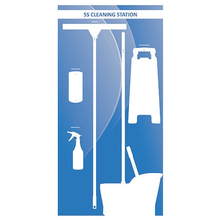 Visual Workplace Shadow Board, 72 in H, 36 in W, Red 60-3008-7236-608