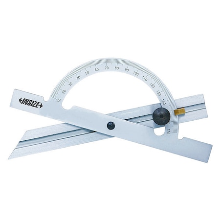 INSIZE Protractor, 15-11/16" L, LCD, Carbon steel 4797-200