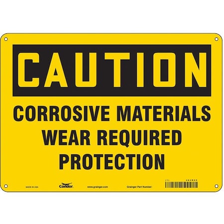 Condor Safety Sign, 10 in Height, 14 in Width, Aluminum, Horizontal Rectangle, English, 464W85 464W85